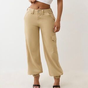 True Religion Bobbi baggy high waist cargo joggers pants size 30